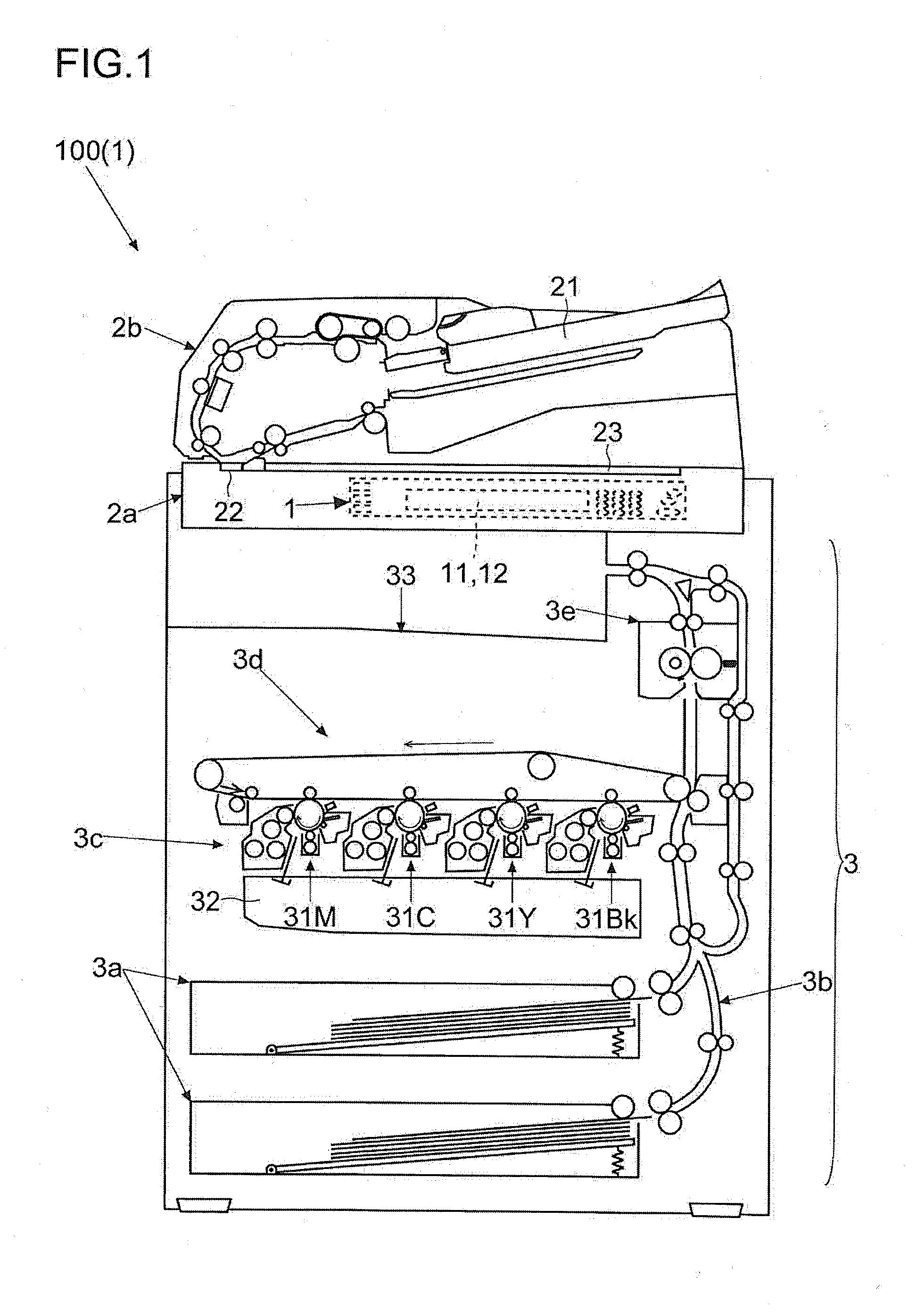 Display input device, image forming apparatus, and control method of display input device