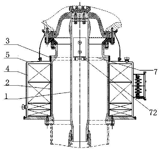 Shield sealing structure of external current transformer in GIS