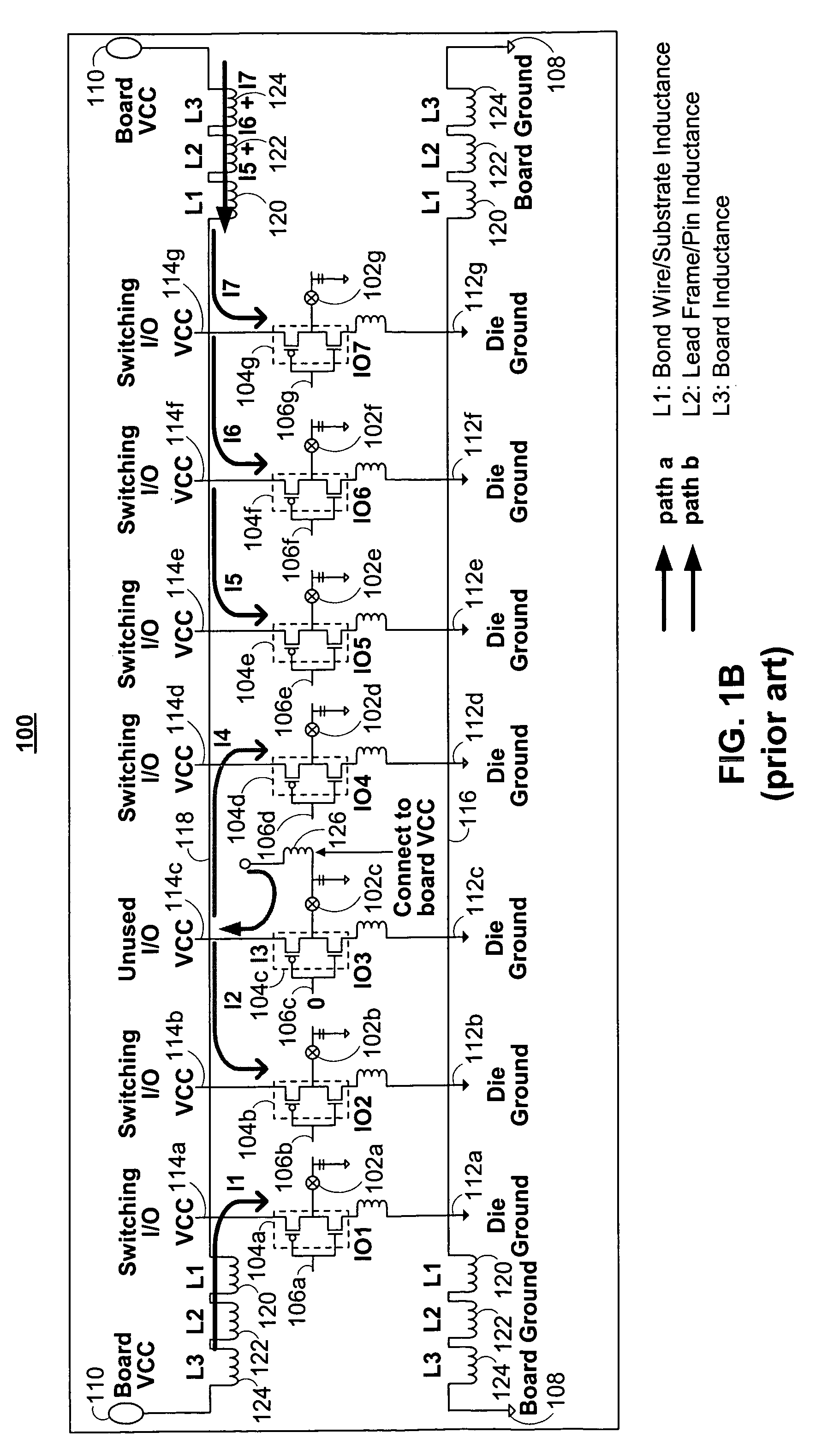 I/O circuitry for reducing ground bounce and VCC sag in integrated circuit devices