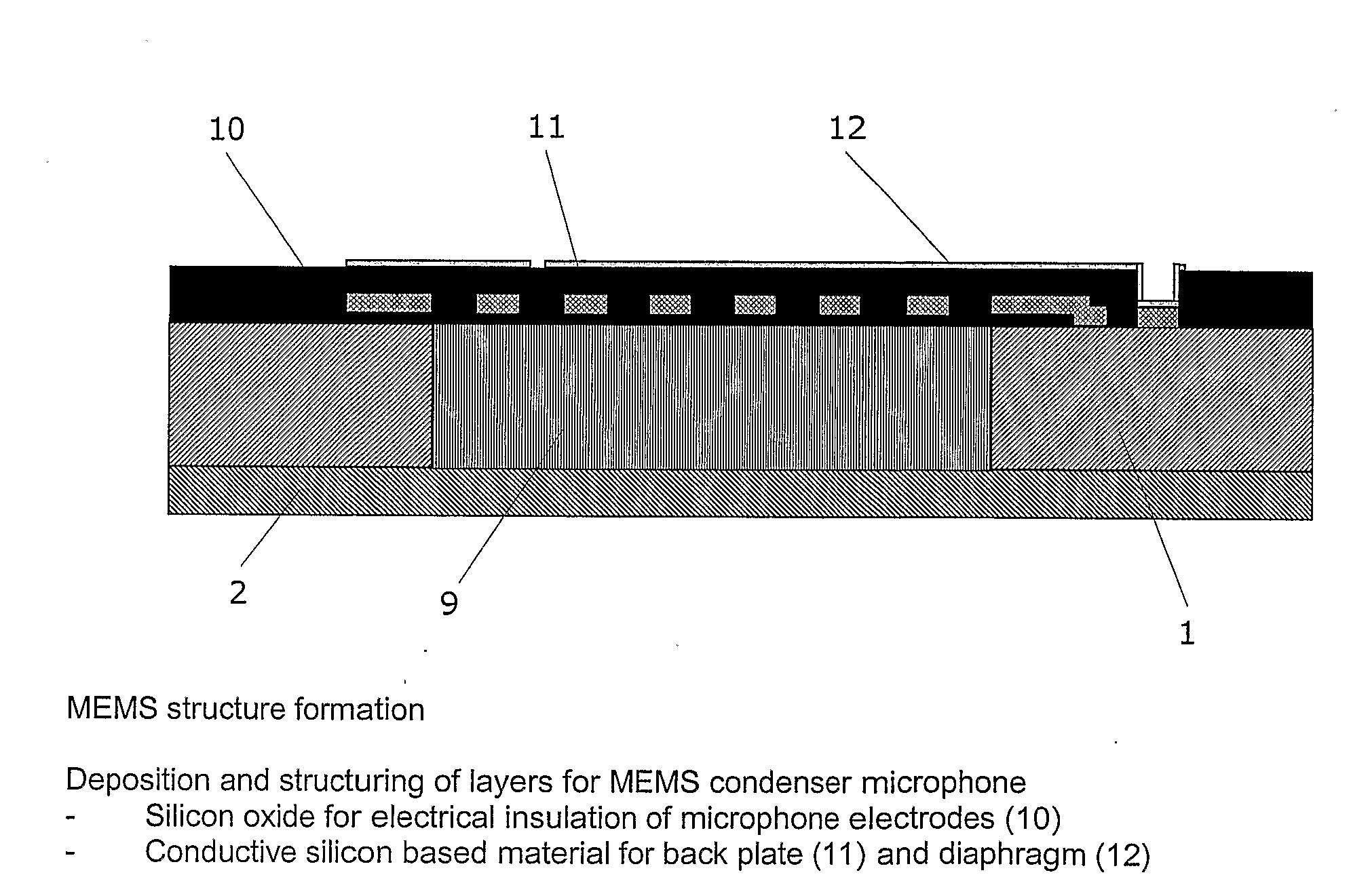 Single Die MEMS Acoustic Transducer and Manufacturing Method