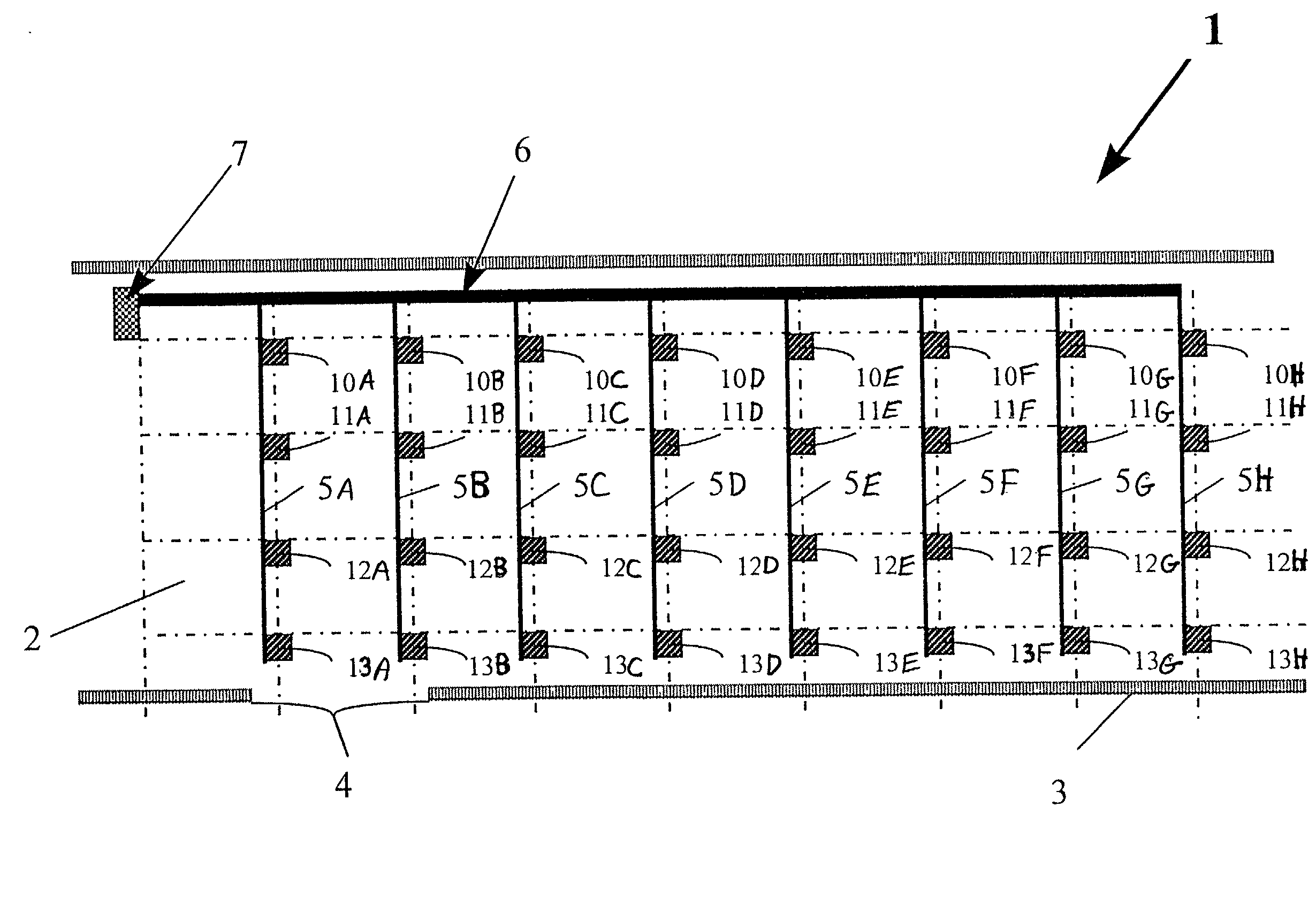 Pneumatically actuated freight loading system for an aircraft