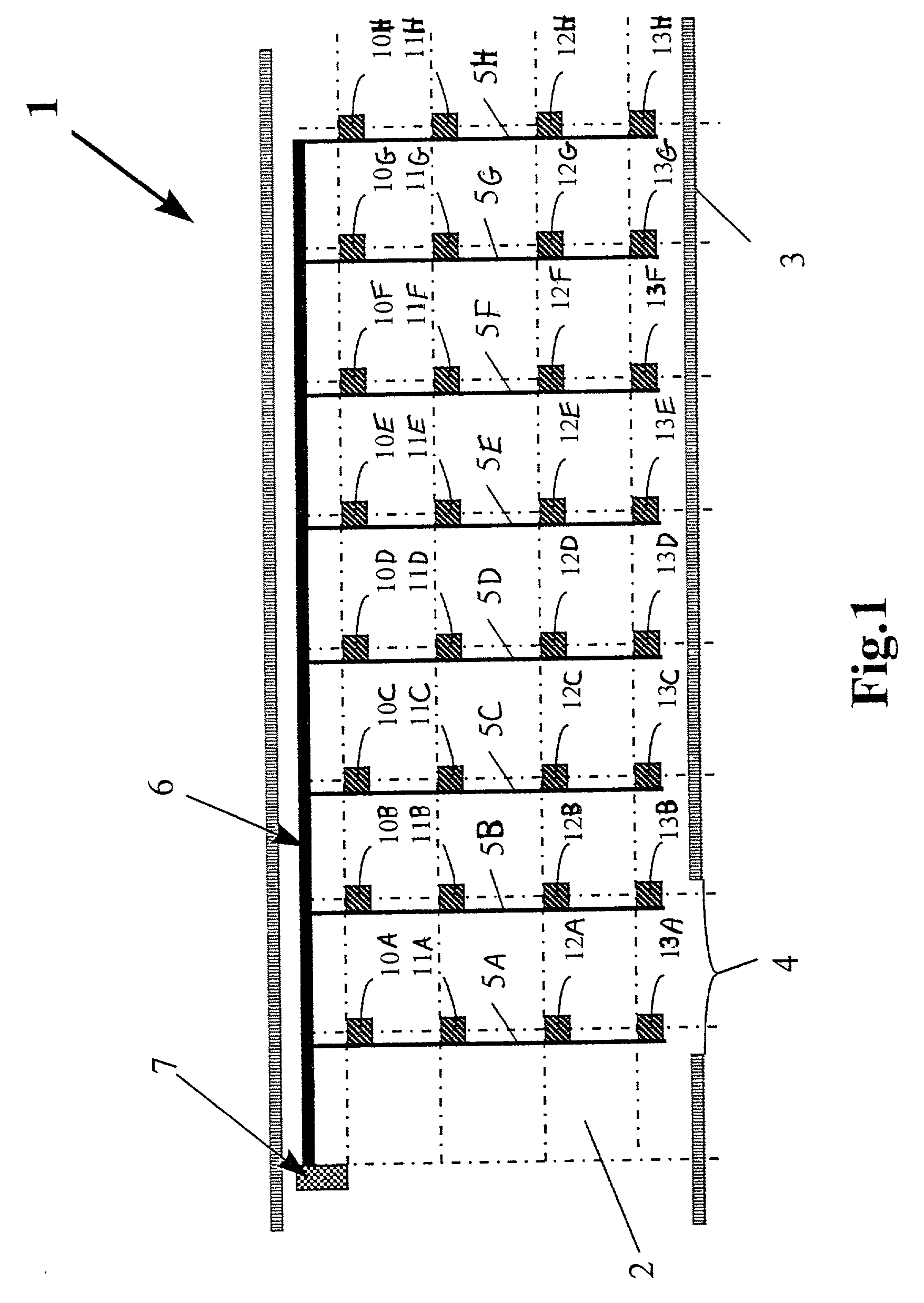 Pneumatically actuated freight loading system for an aircraft