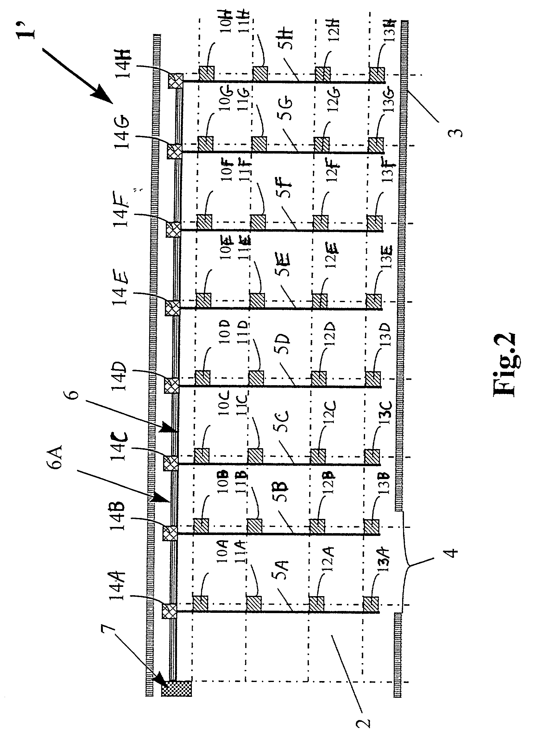 Pneumatically actuated freight loading system for an aircraft