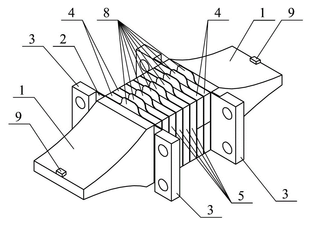 Composite bending vibration biped rotating ultrasonic motor vibrator