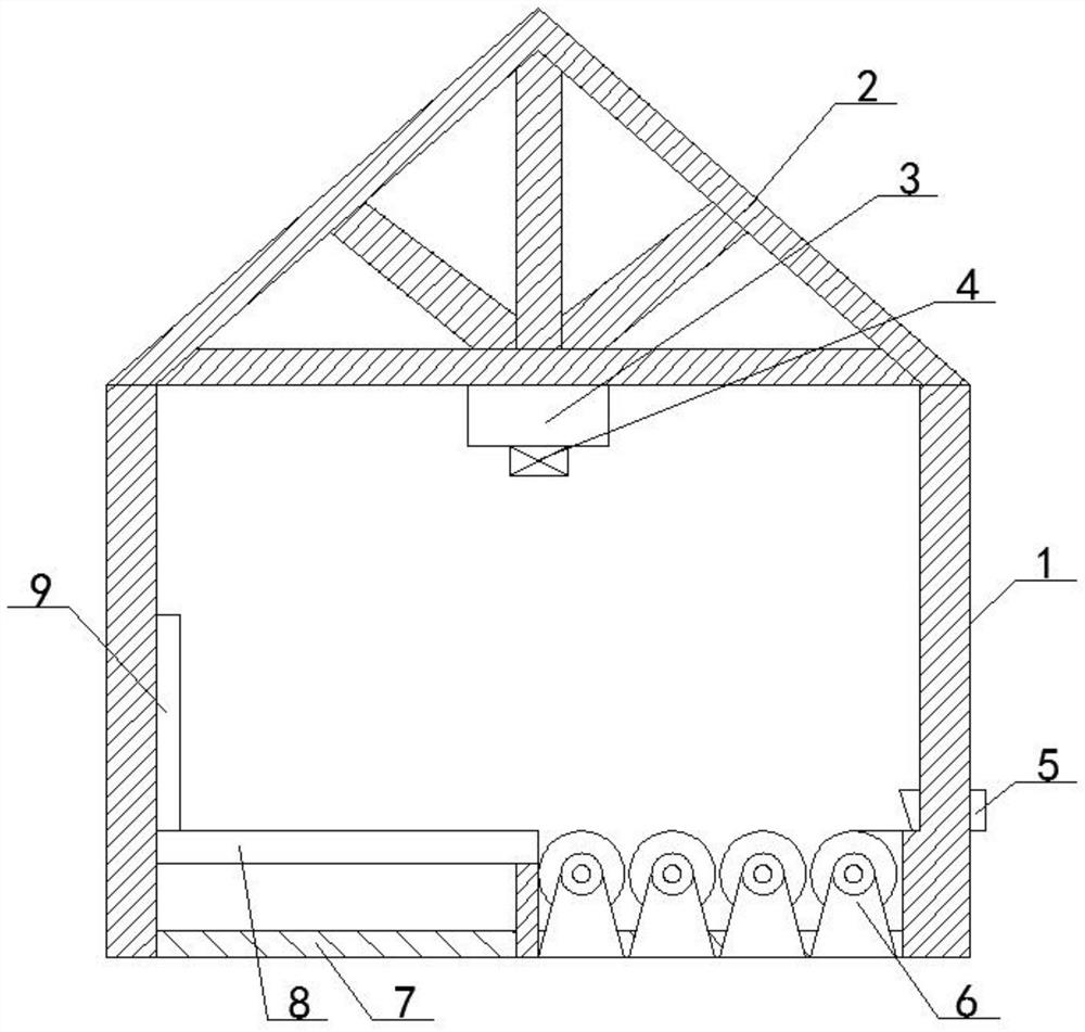 Hog house with training function for sow breeding in livestock farm