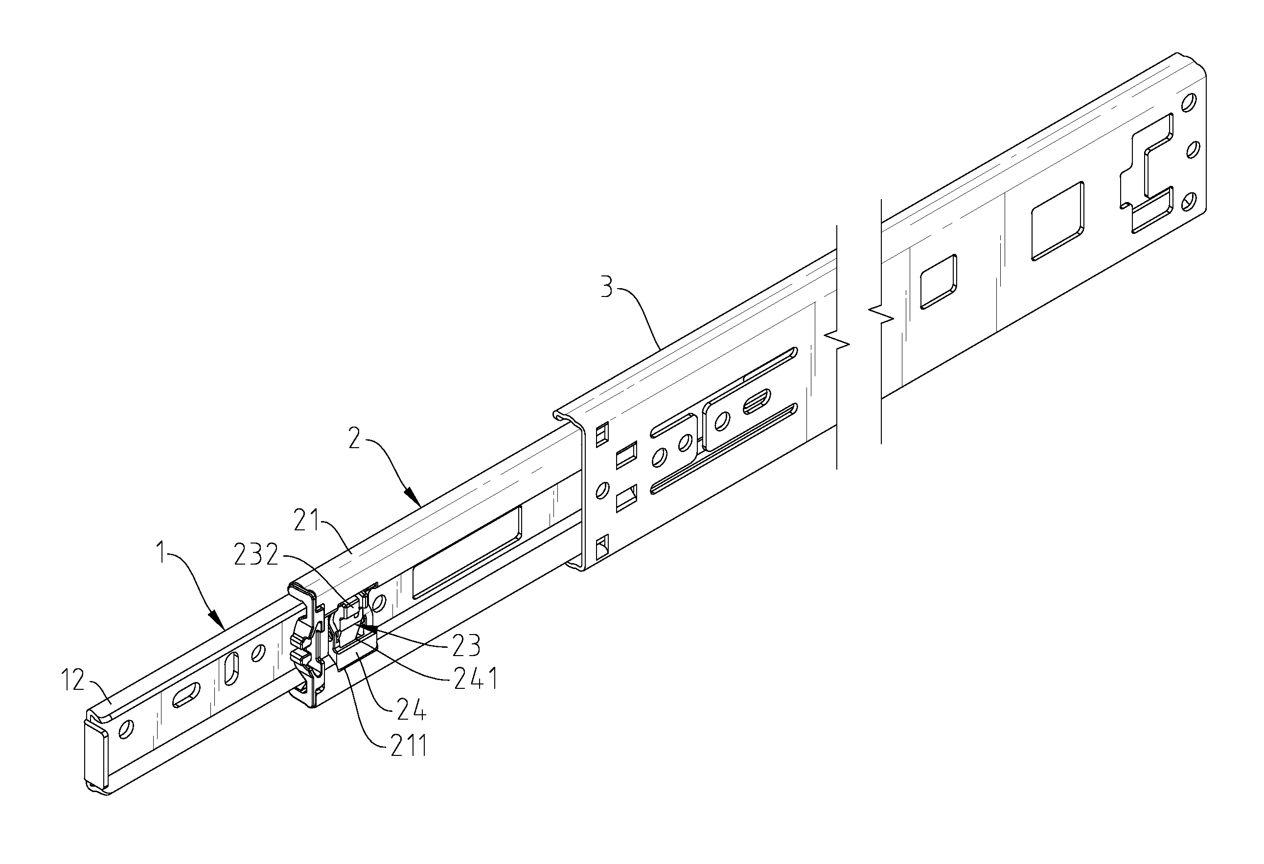 Pres-control type sliding rail assembly