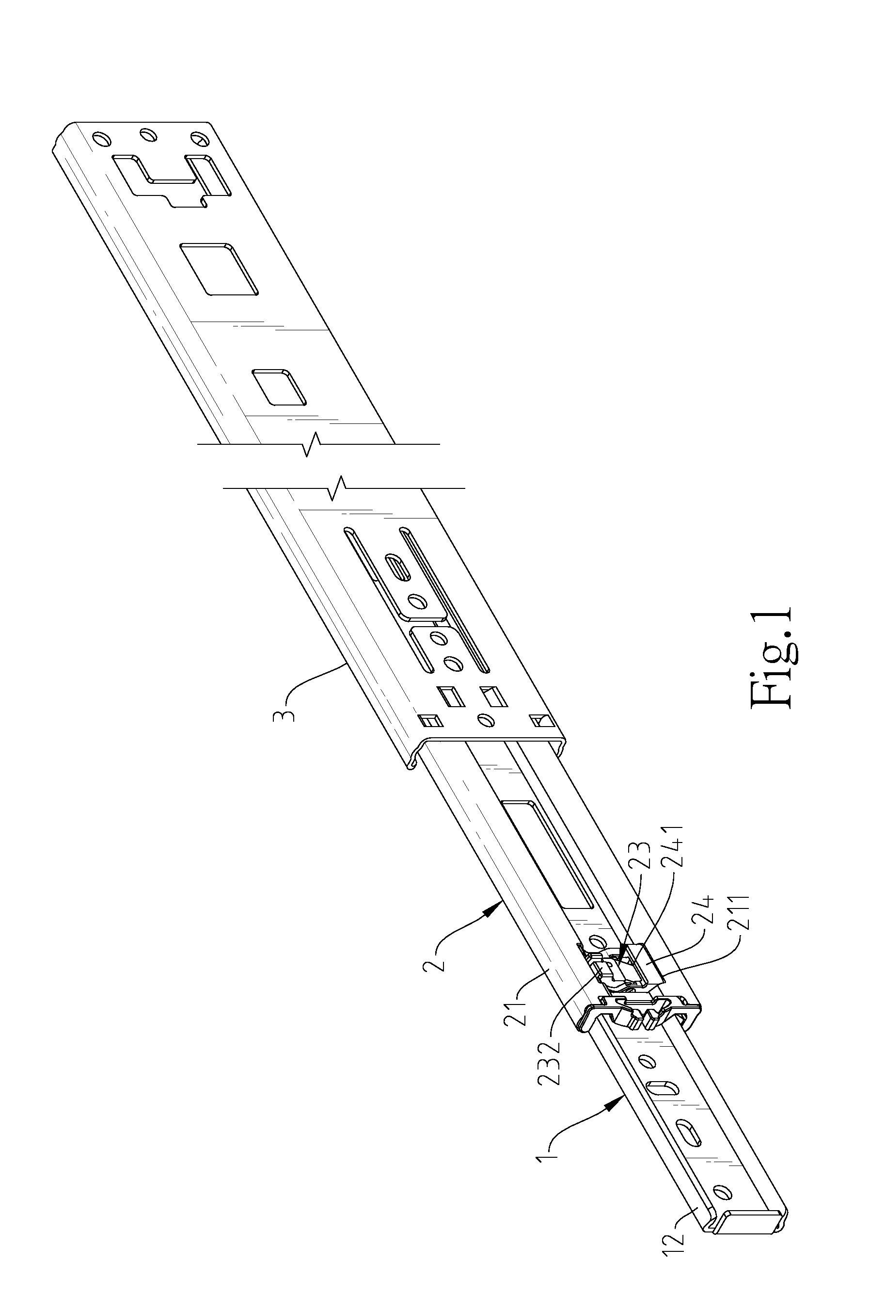 Pres-control type sliding rail assembly