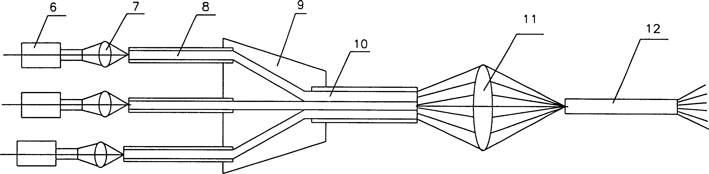 Multi-lightbeam laser synthetic homogenizer