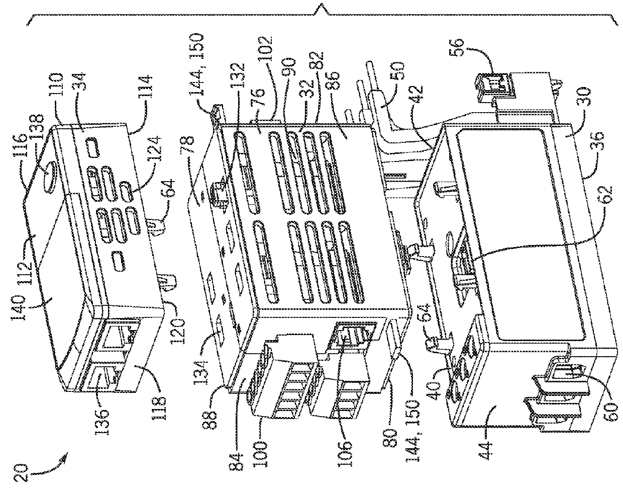 Modular overload relay assembly with mechanically isolated connector