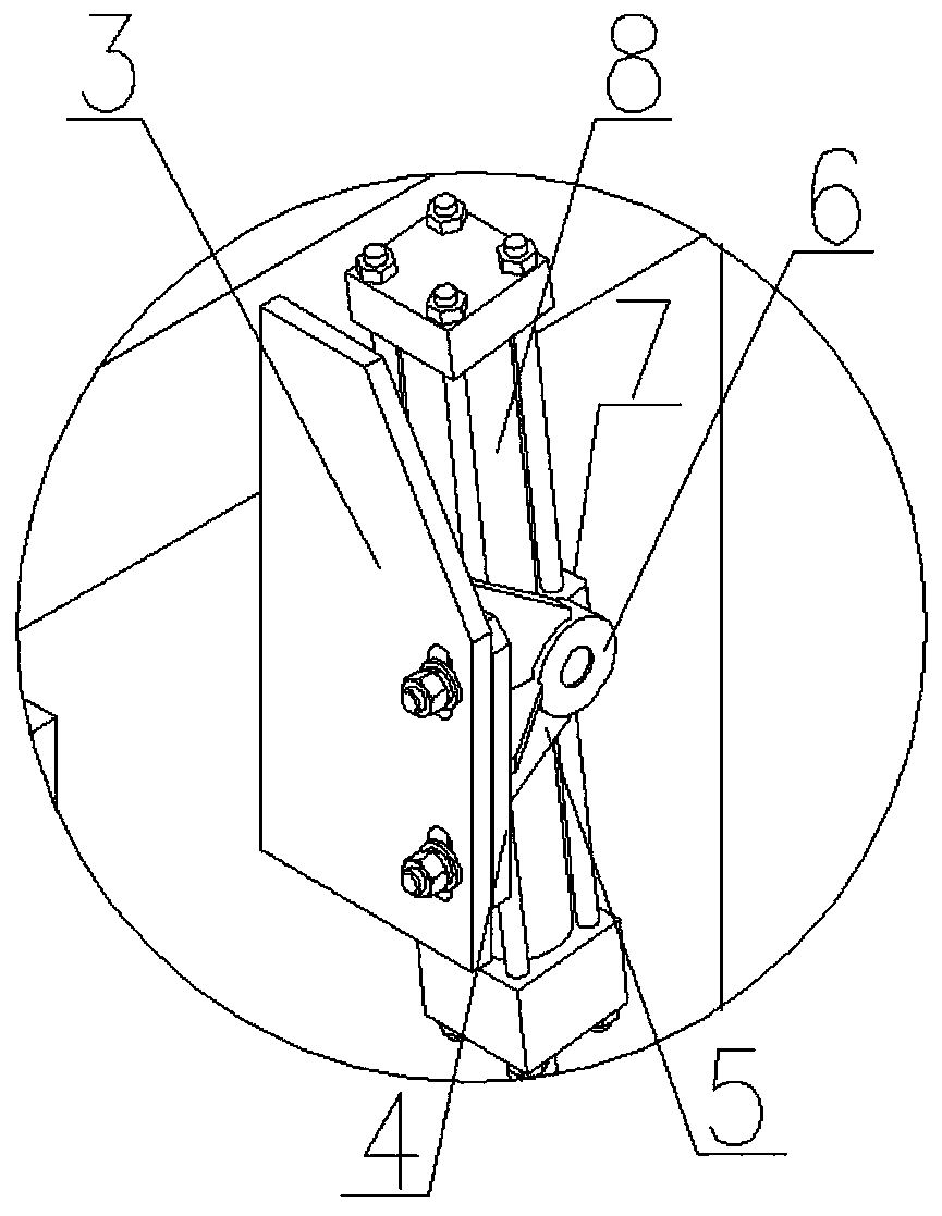 Physical scum isolating and pouring device for anode formwork