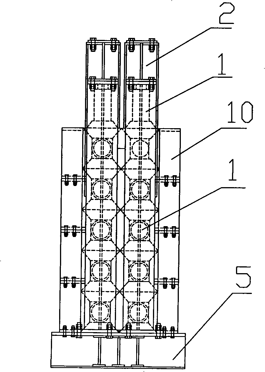 High-ground stress quasi-3D visible model testing bench frame apparatus