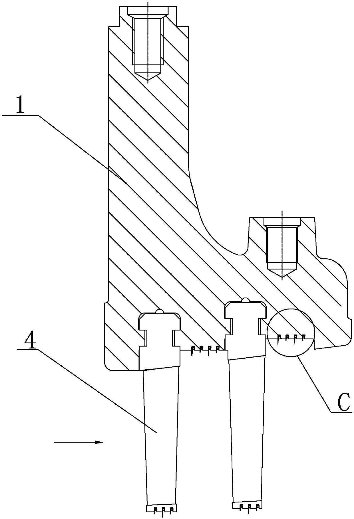 Pre-twisting type guide vane assembly method for supercritical steam turbine
