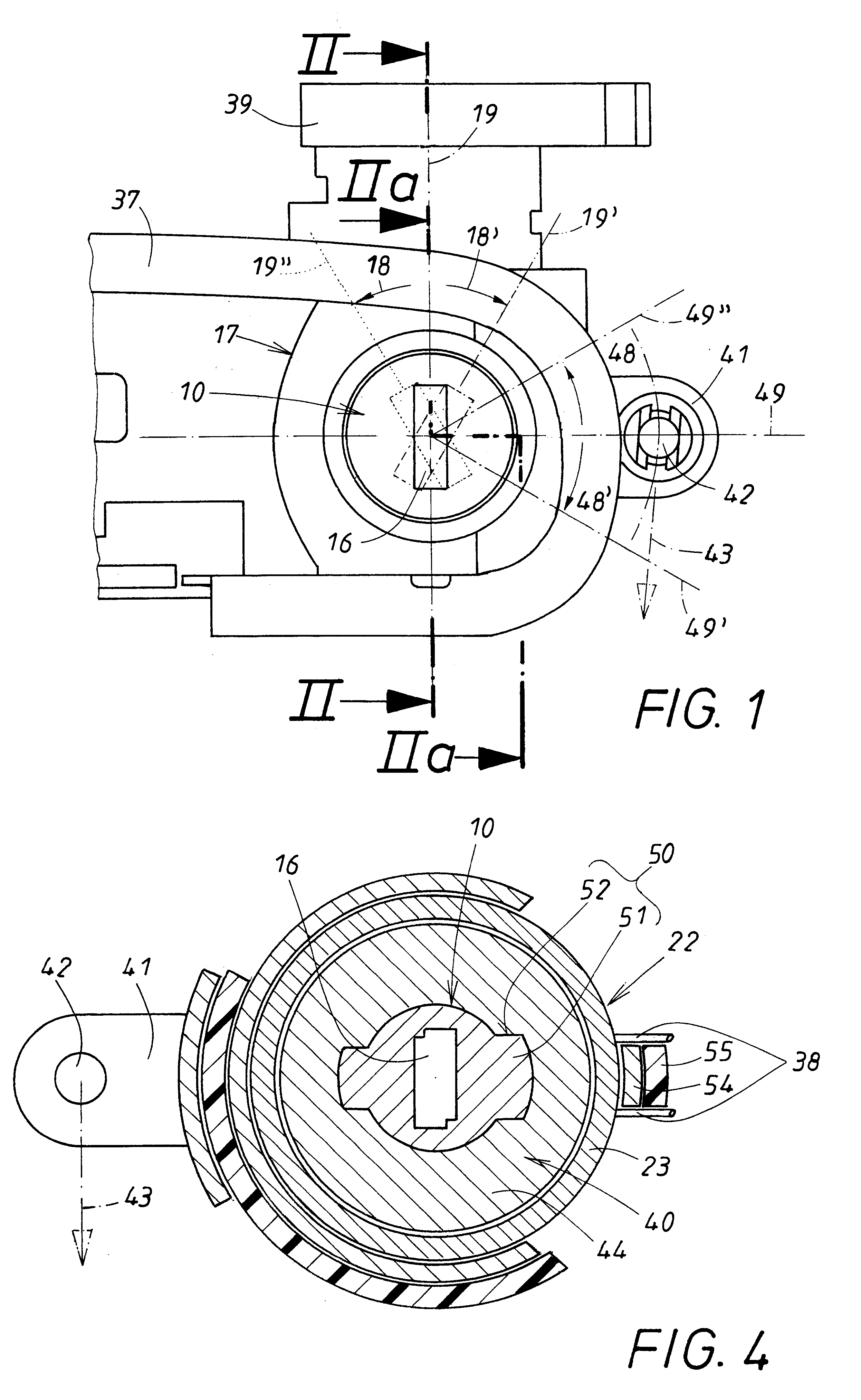 Locking device with a key-activated cylinder core