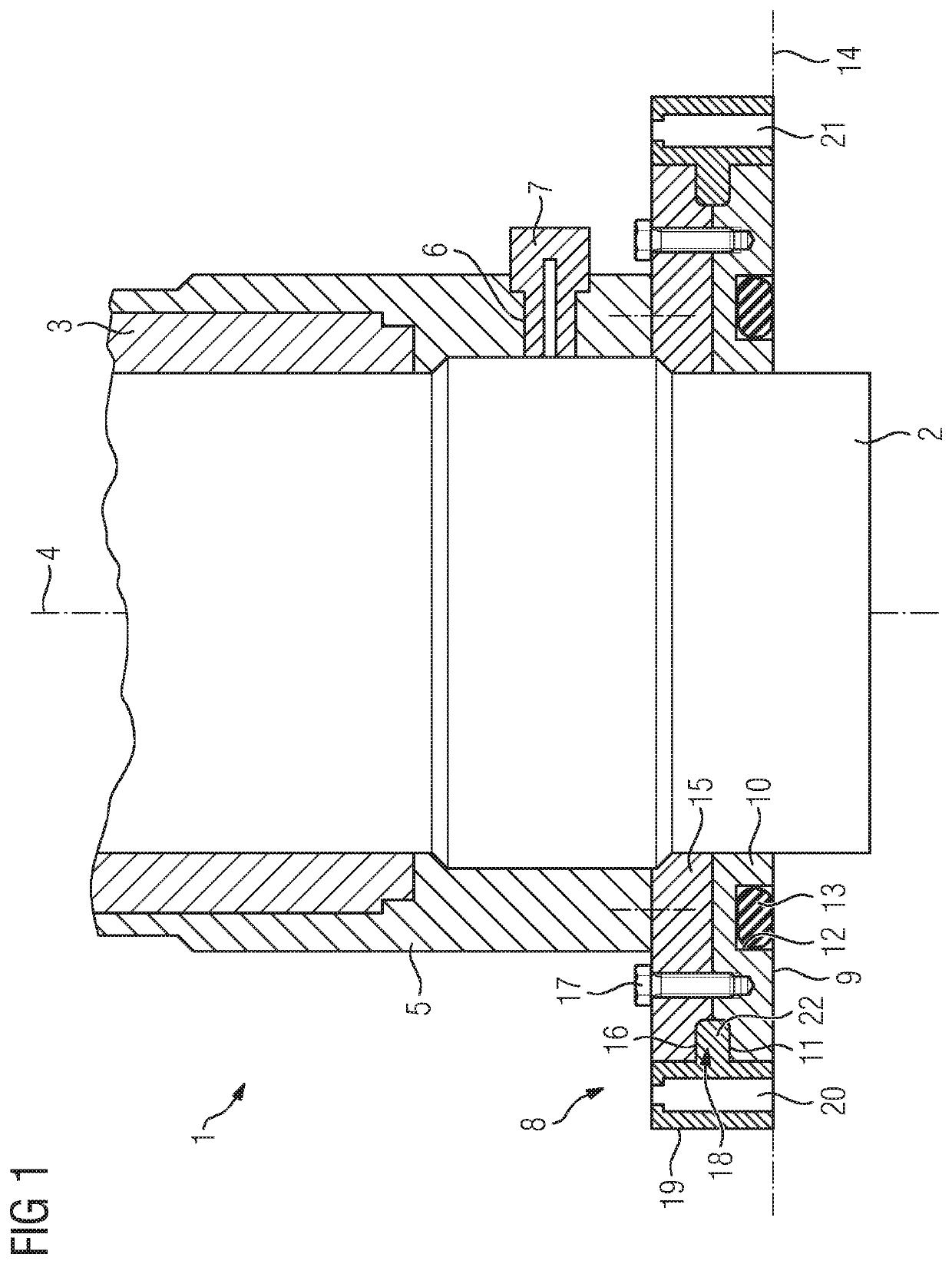 High-voltage feed-through, electrical device having a high-voltage feed-through, and method for producing the electrical device