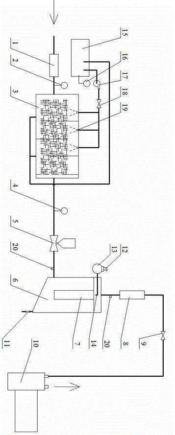 Testing device for filtering performance test of high humidity dust-containing smoke