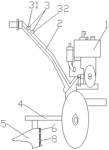 An agricultural machine with the function of detecting soil depth