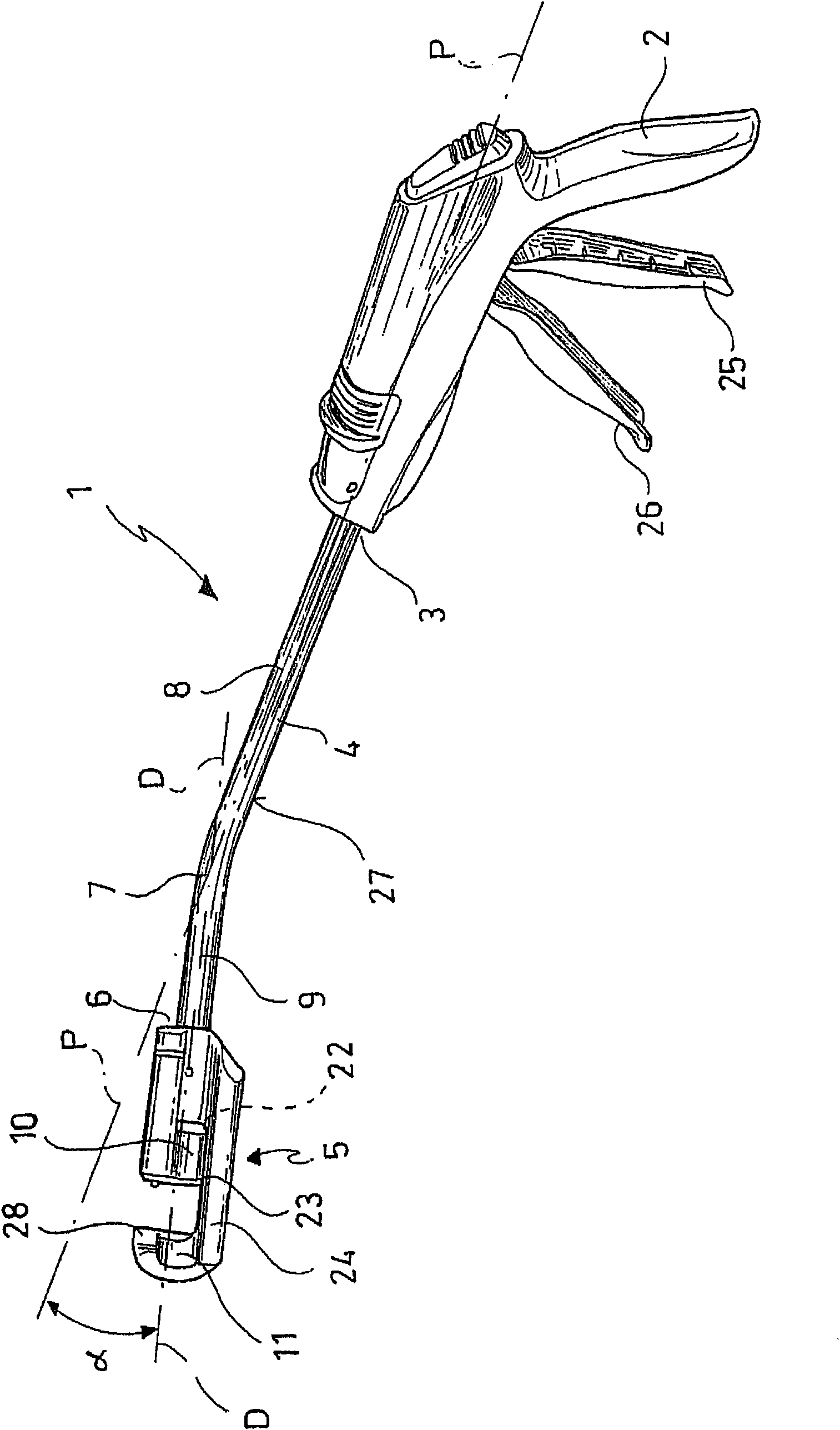 Laparoscopic stapling device