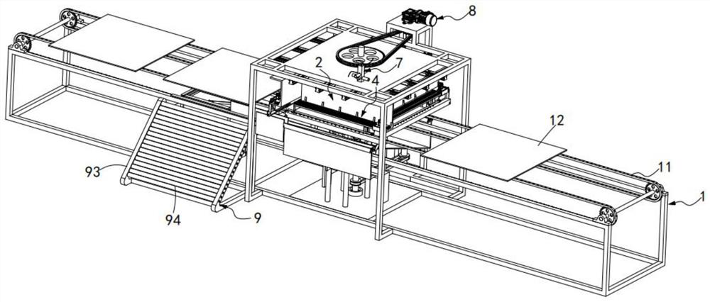 A fully automatic cutting and trimming processing line for substrates used in photovoltaic power generation systems