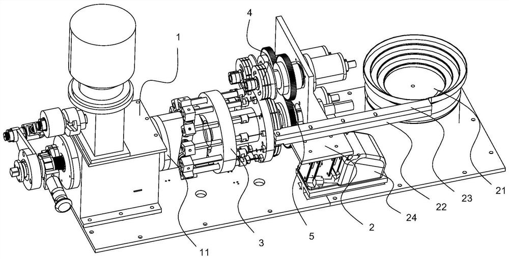 Cotter spring pin curling production method and equipment thereof
