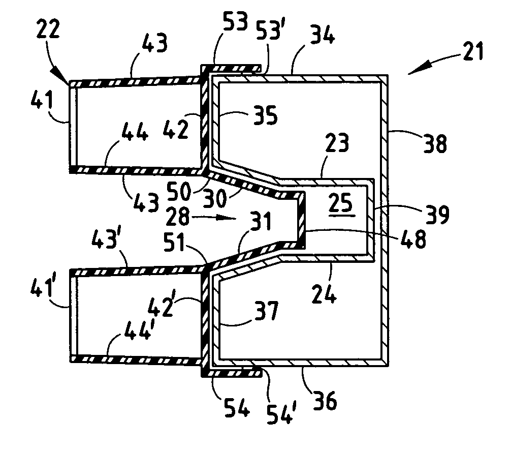 Bumper system with face-mounted energy absorber