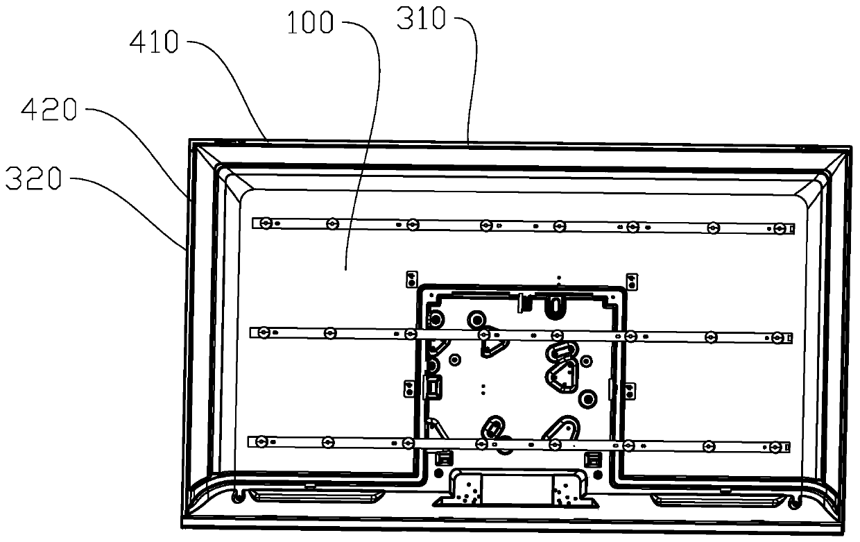 Frameless television backboard structure