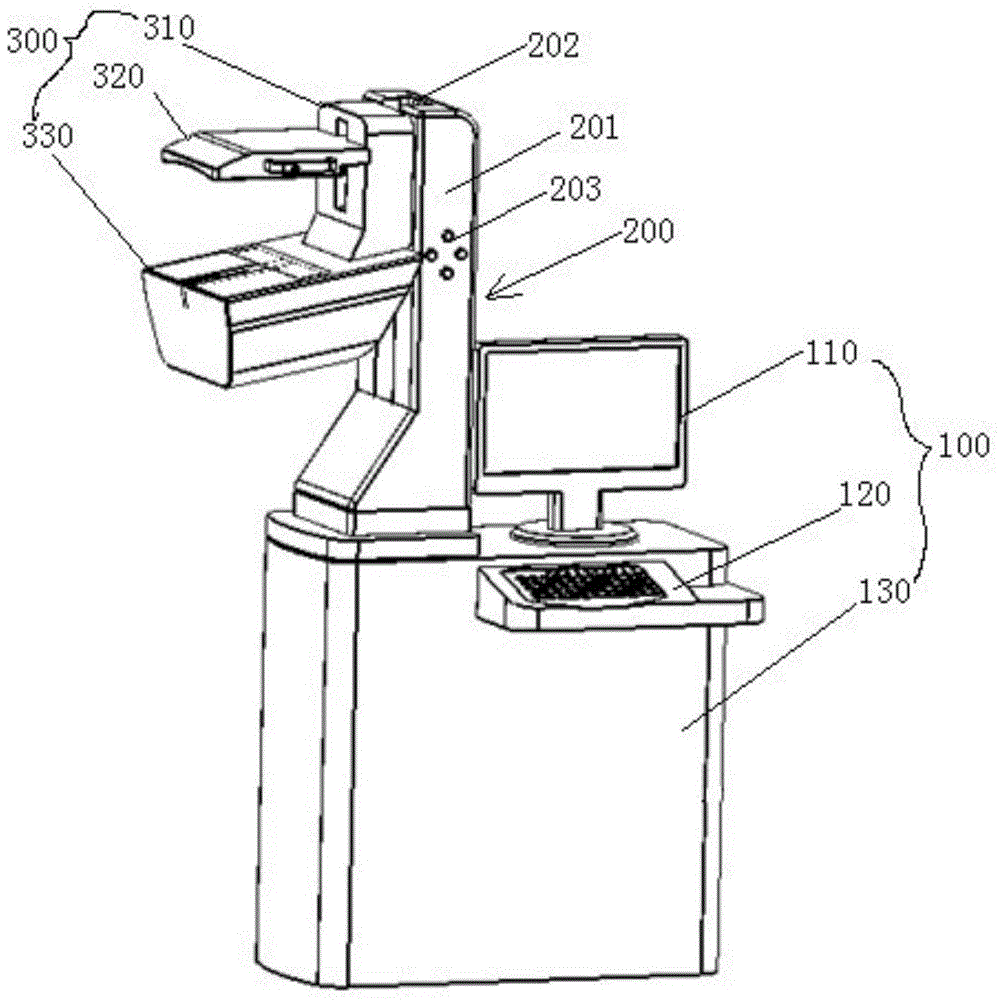 Mammary gland volume ultrasonic imaging device and method