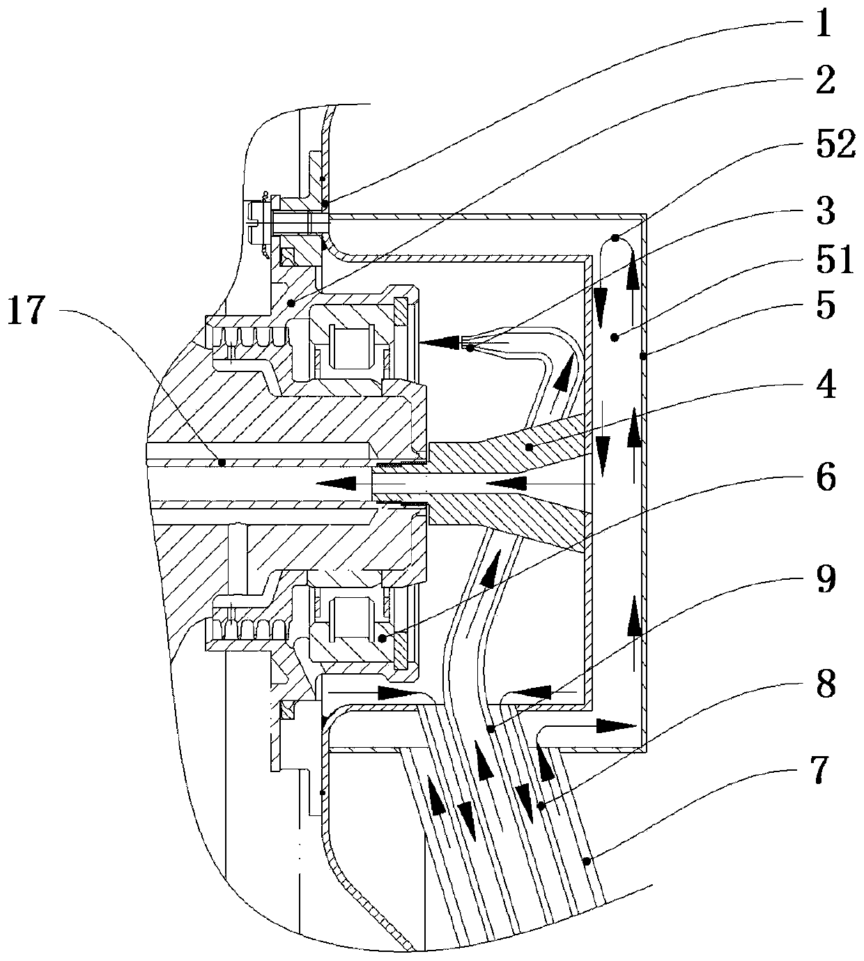 Hot end fuel and lubricating oil pipeline structure of turbine engine
