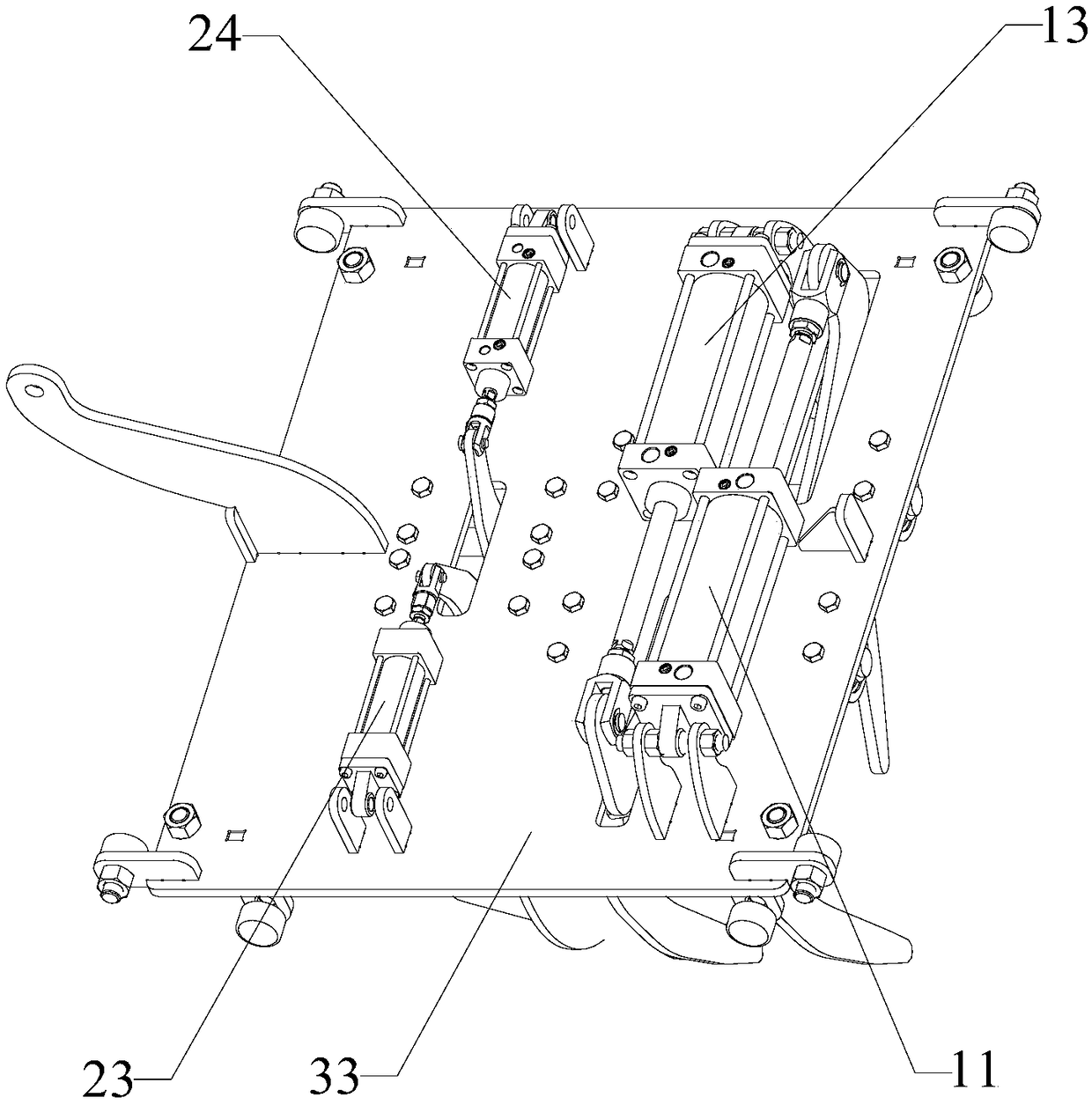 Bamboo batten discharging and collection device of bamboo breaking machine