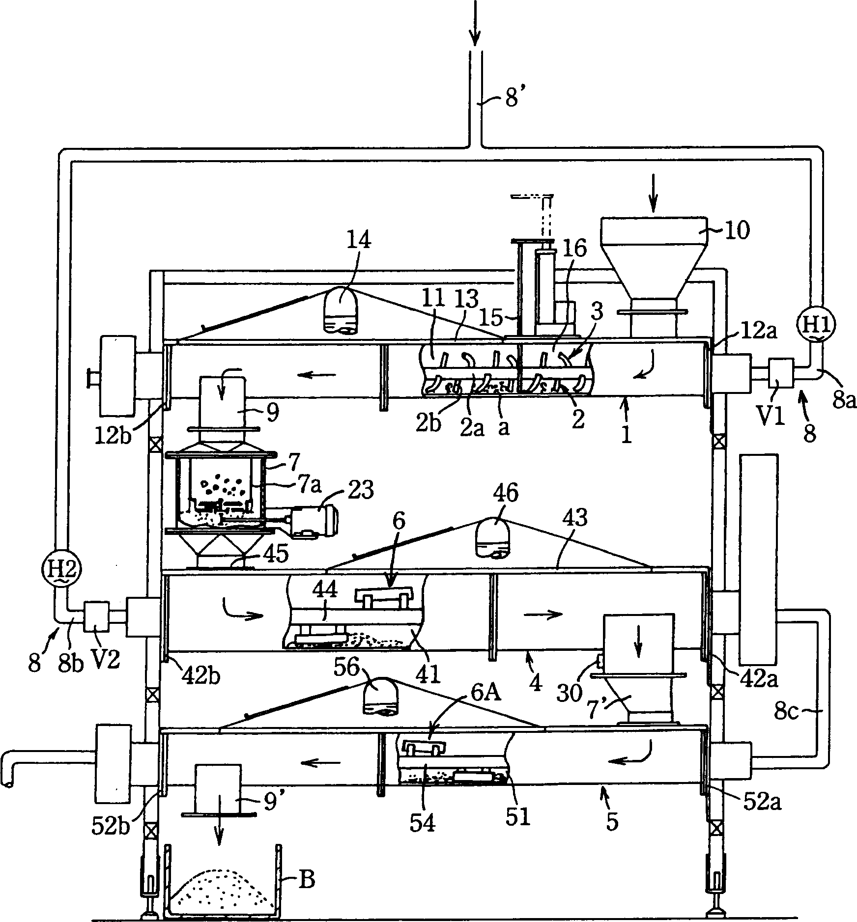 Method and device for treating waste bread