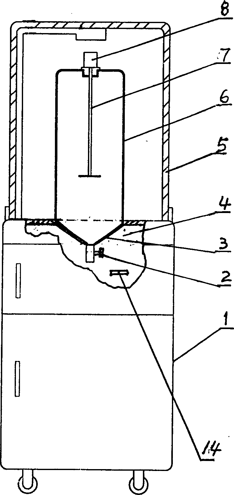 Bulk packing yoghourt processing method and its processing device