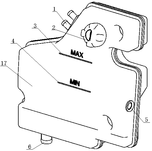 Expansion tank of automobile