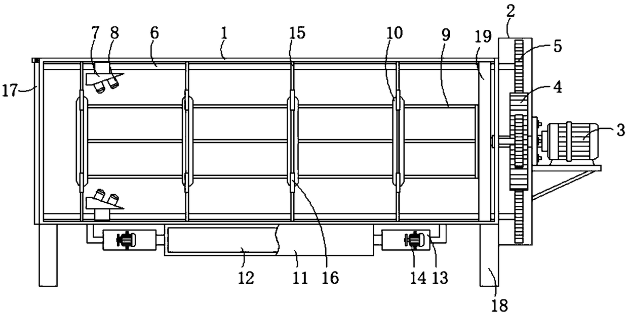 Assembly dust blowing device for aluminum alloy door and window