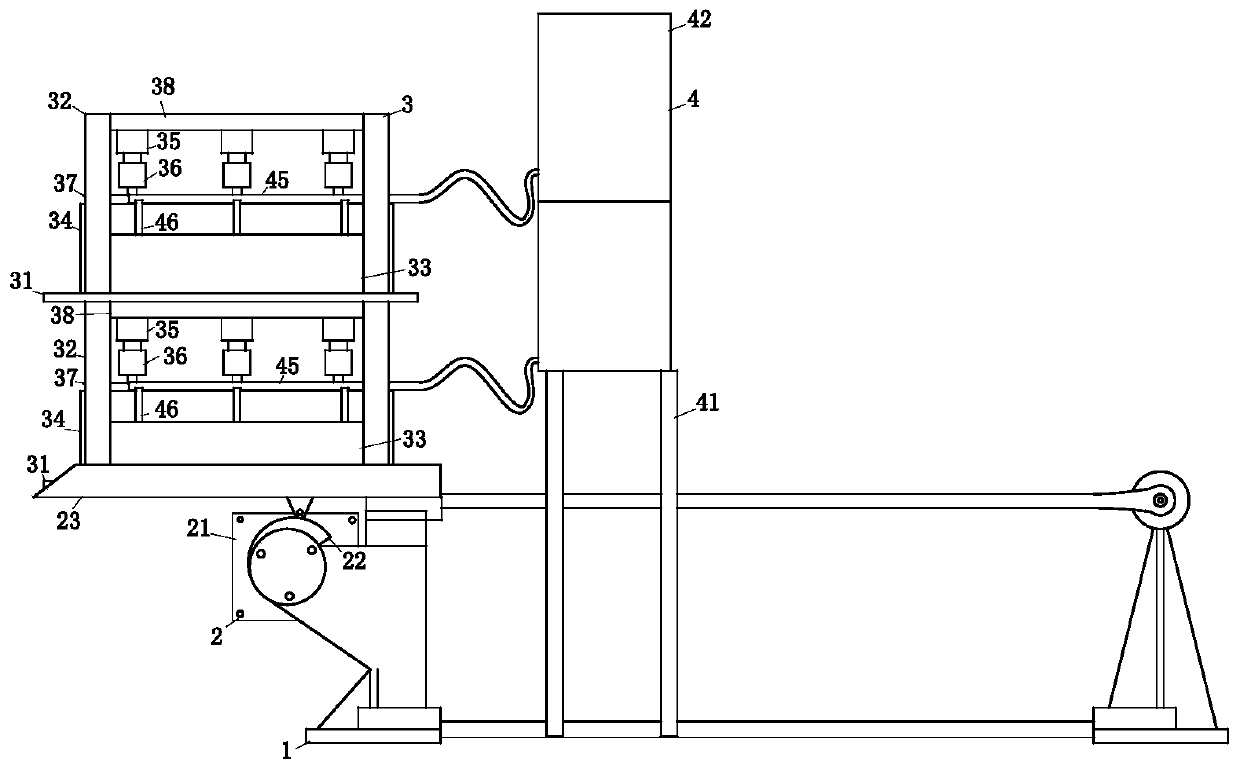 A cement mortar vibrating system