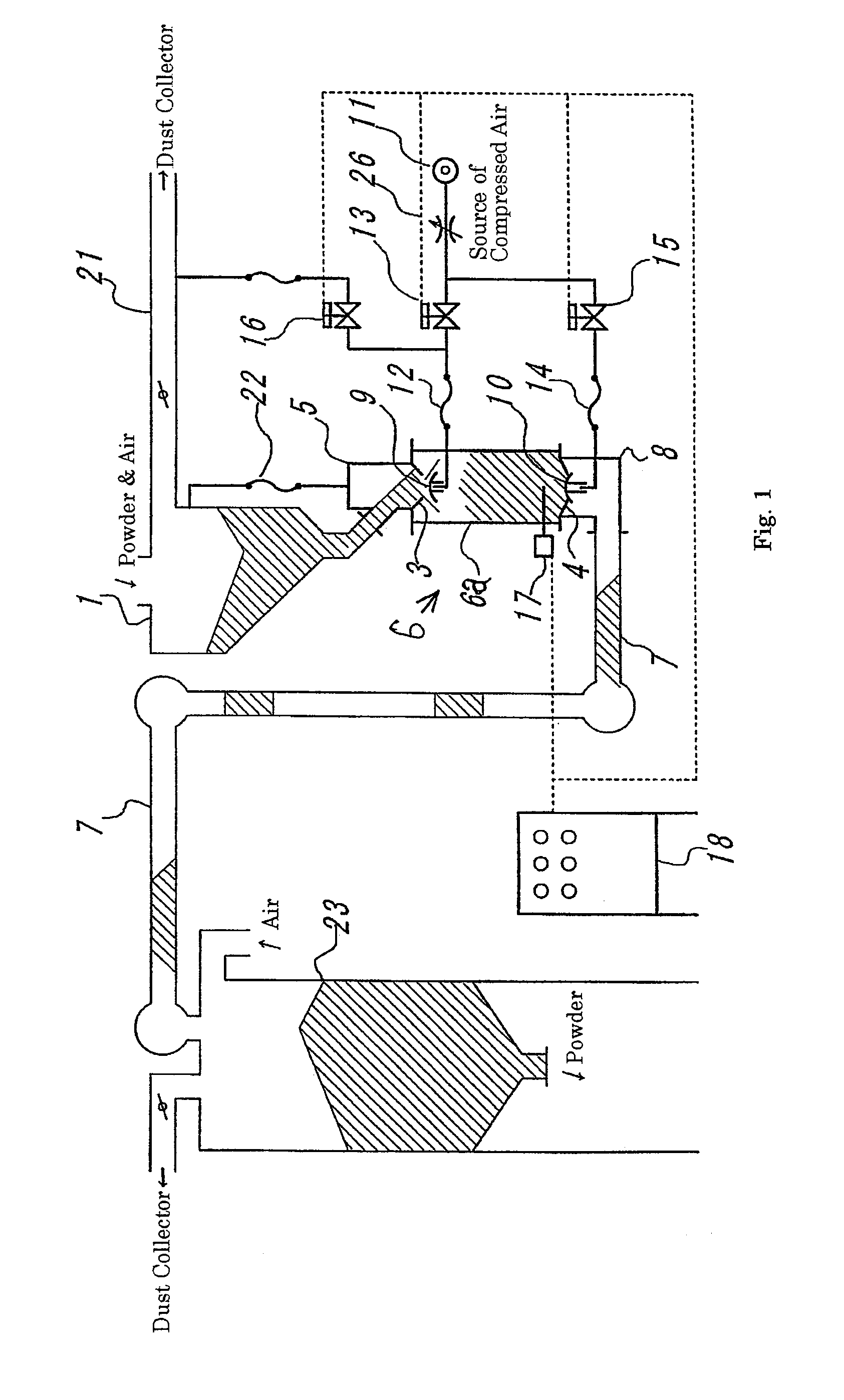 Pressure tank, an device for feeding powder to a conveying pipe, and its feeding method, and method for determining feeding intervals of powder to the conveying pipe