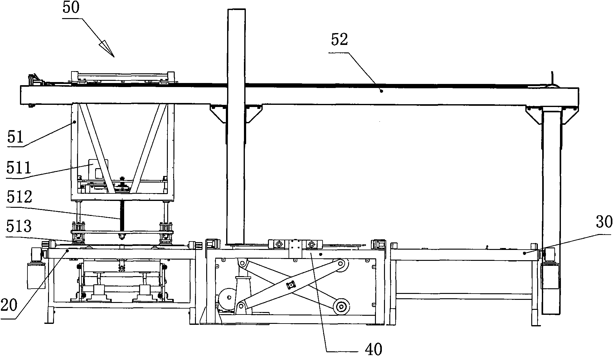 Lamination lay-up system and transfer machine thereof