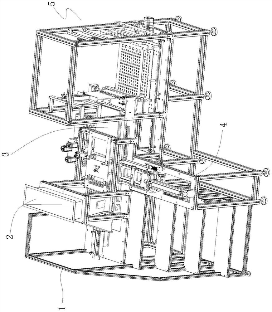 Threading device of firework machine