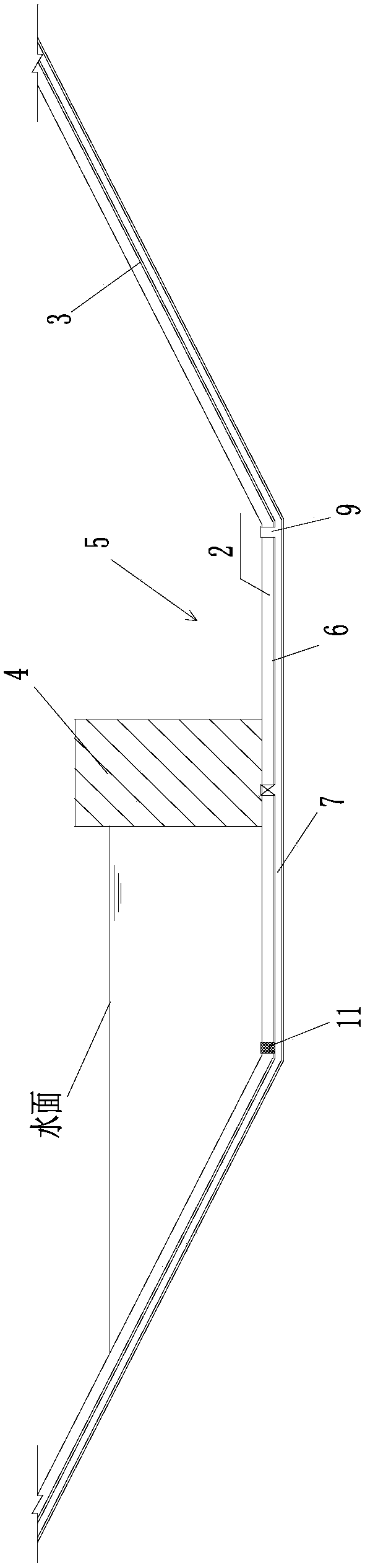 A Drainage Structure and Construction Method for Restoring Foundation Pit with Lining of Underwater Canal and Dry Ground