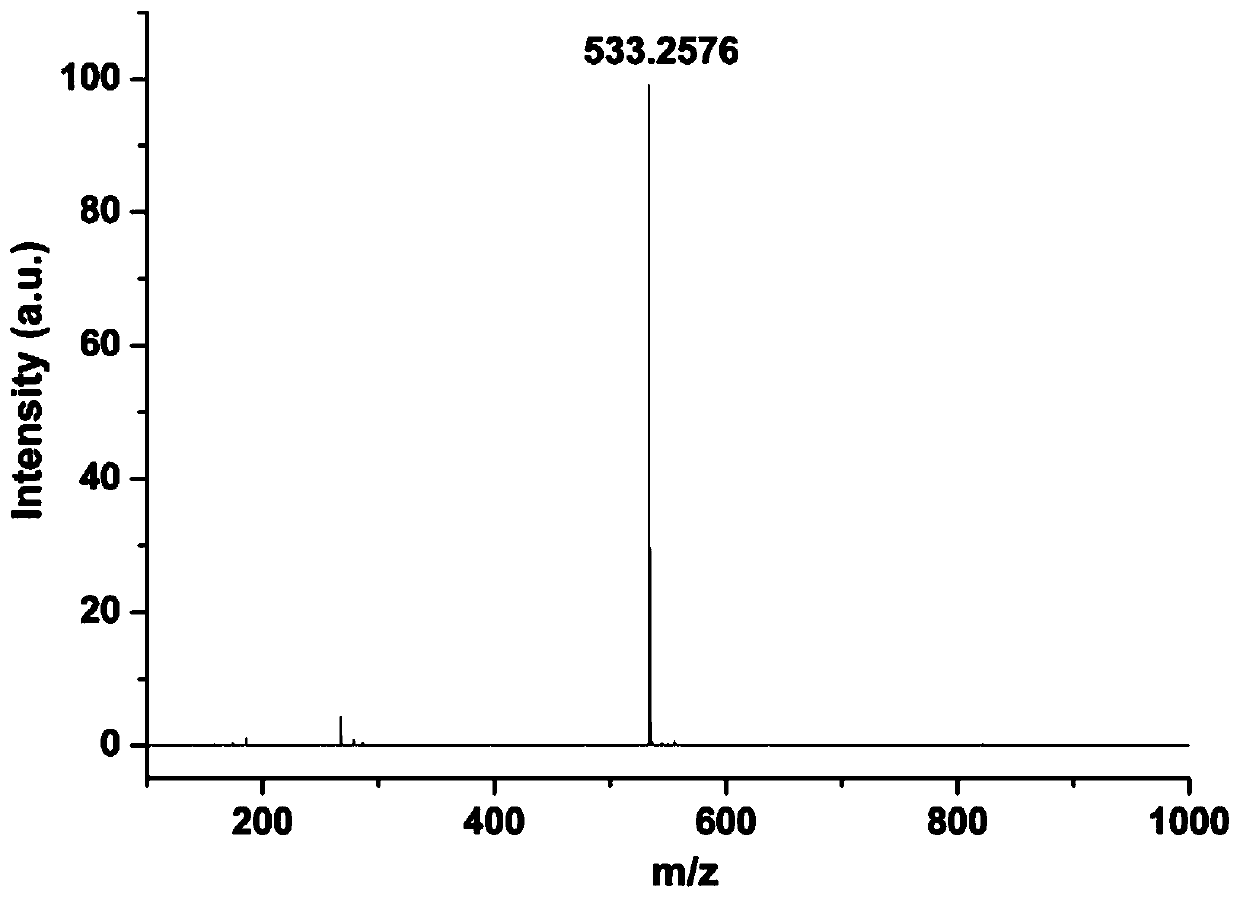 Pyrrole-naphthalimide derivative fluorescent probe as well as preparation method and application thereof