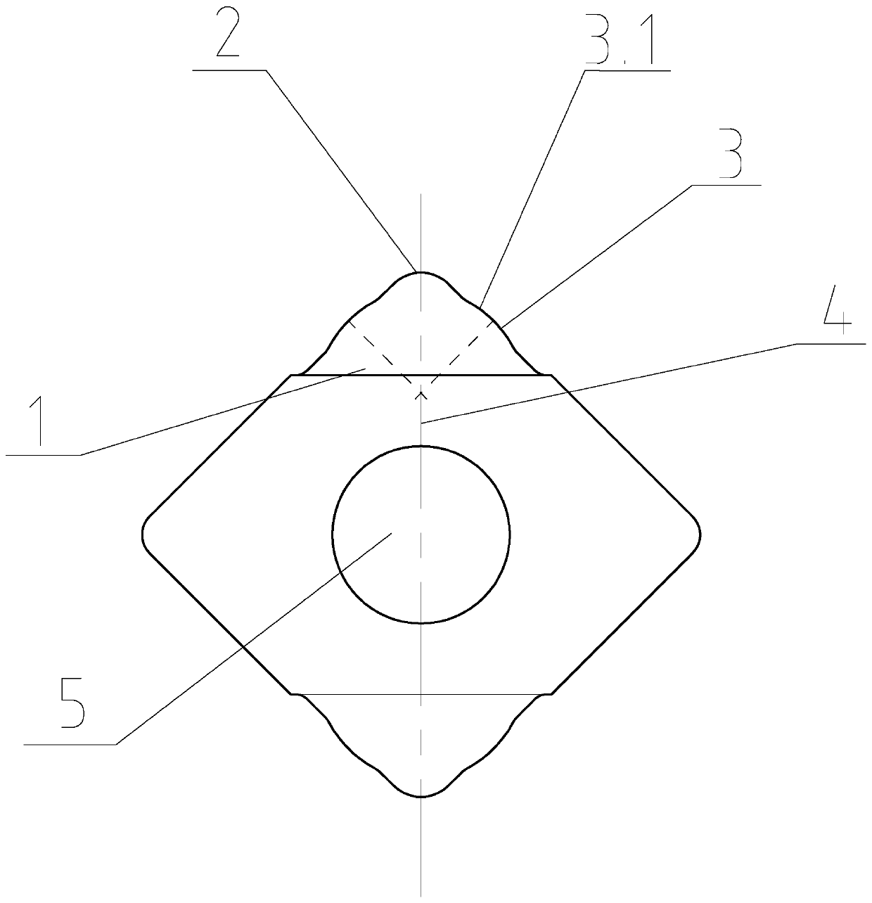 A kind of cutter head and cutter for machining ball thread