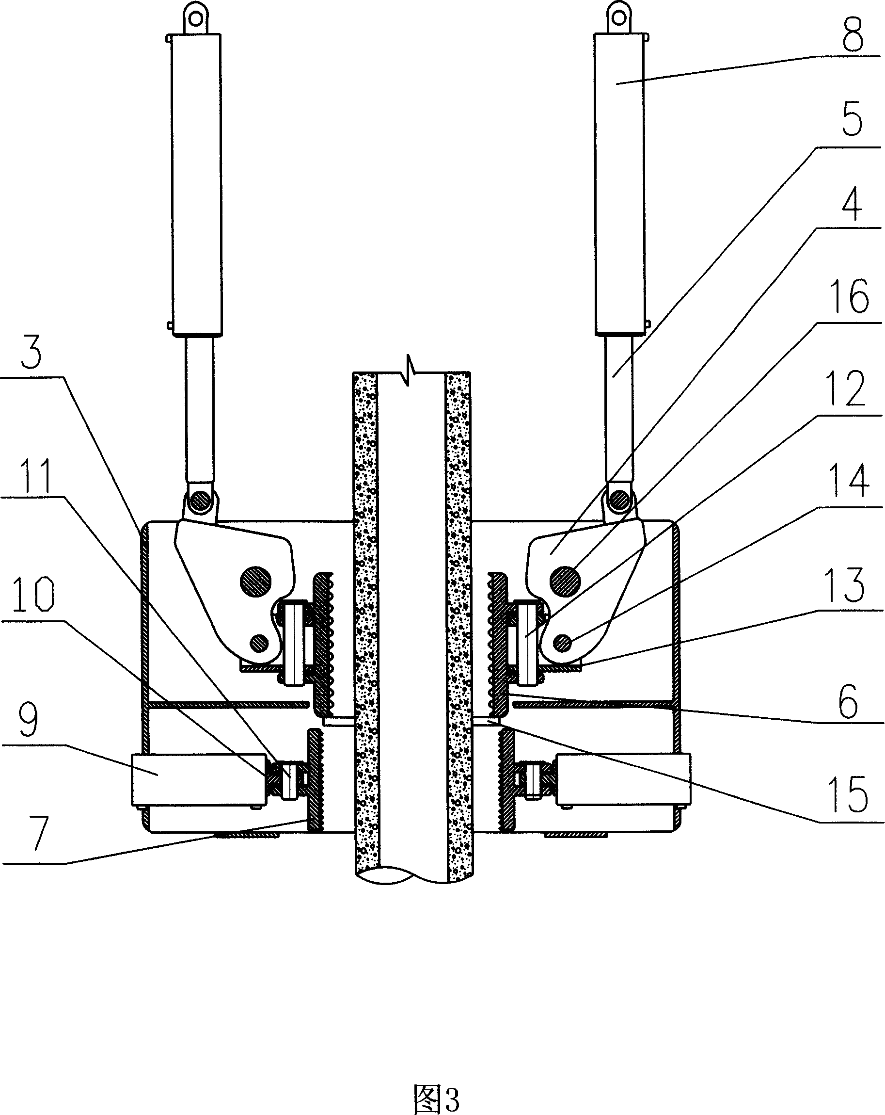 Pressure maintaining device for static pressure pile machine
