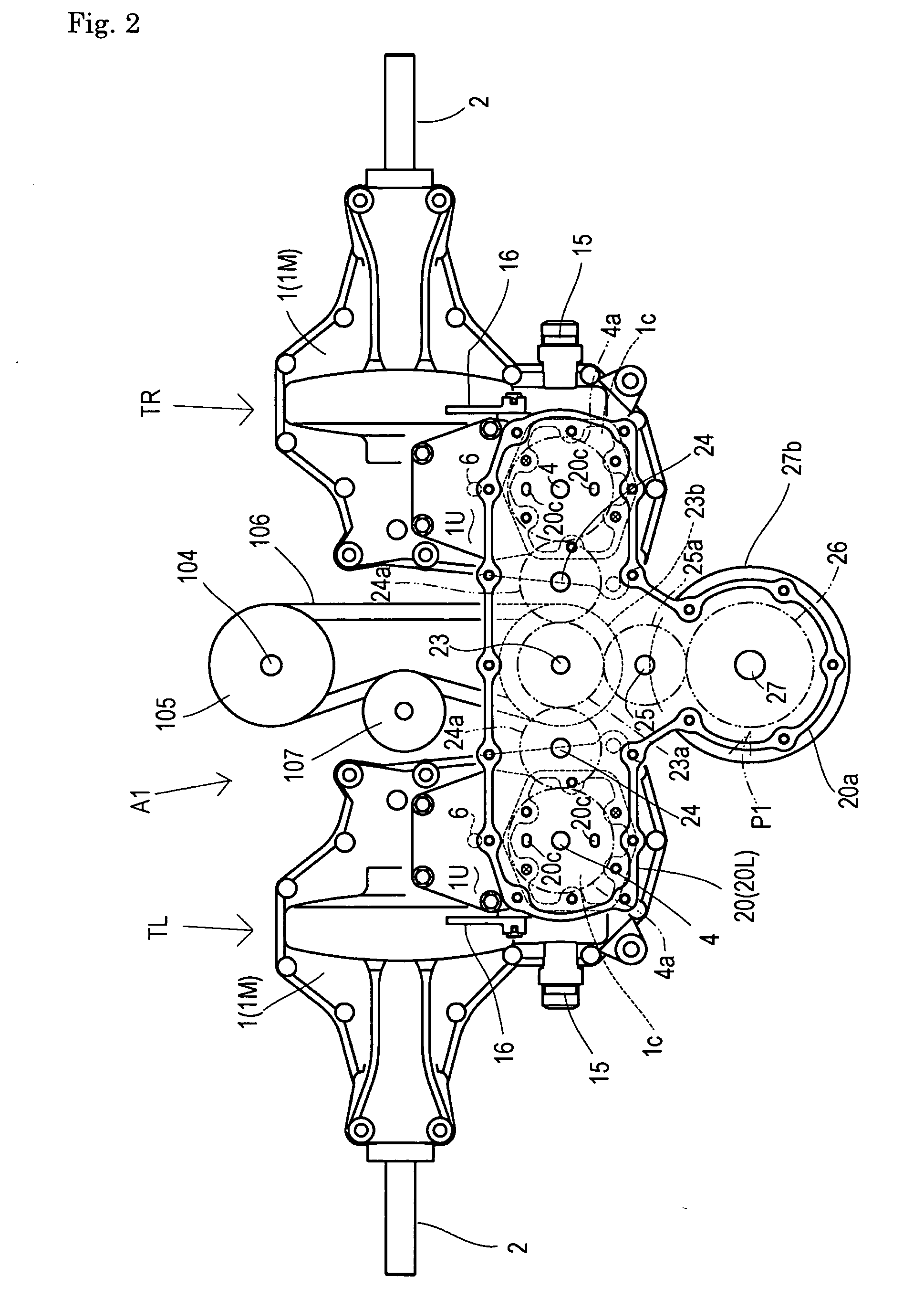 Power transmission apparatus for working vehicle