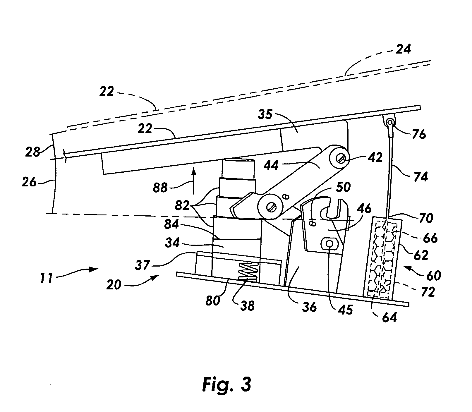 Active vehicle hood system and method