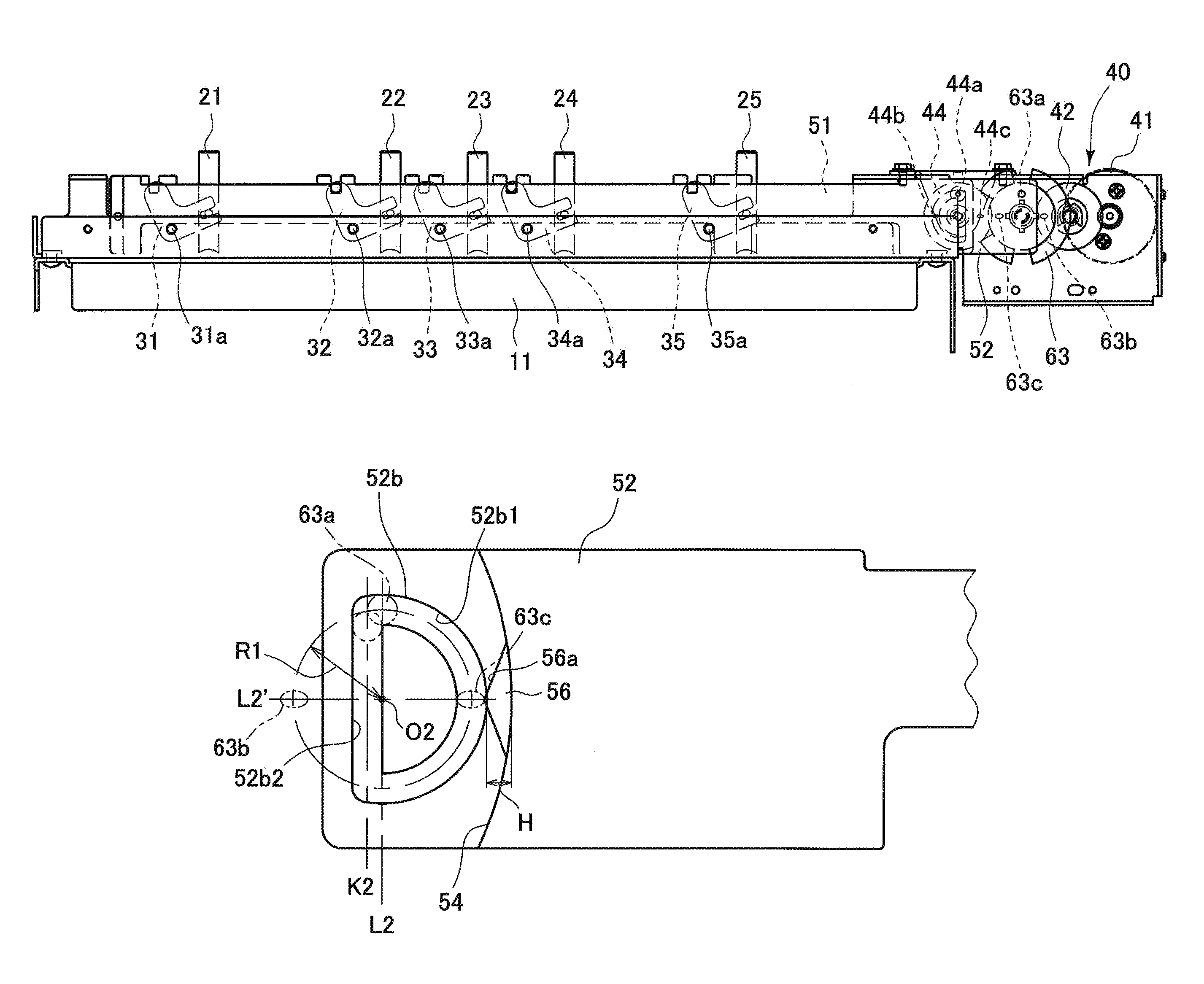 Sheet material punching device