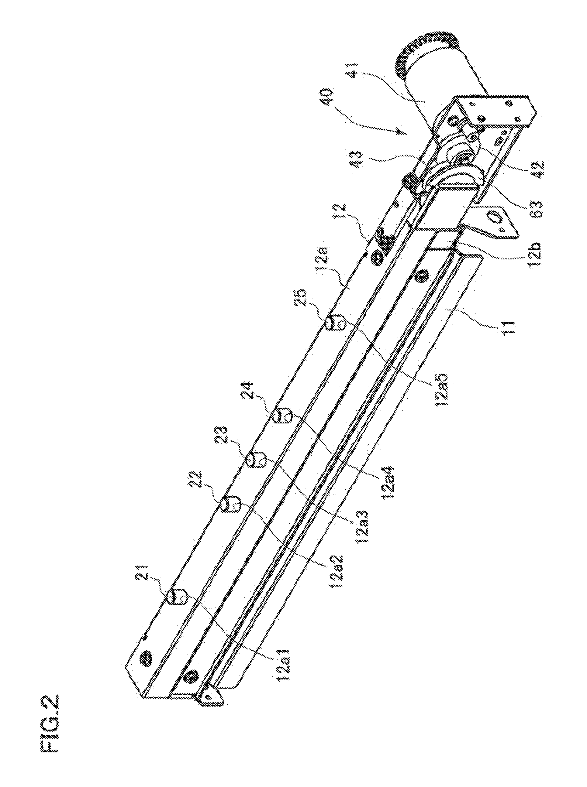 Sheet material punching device