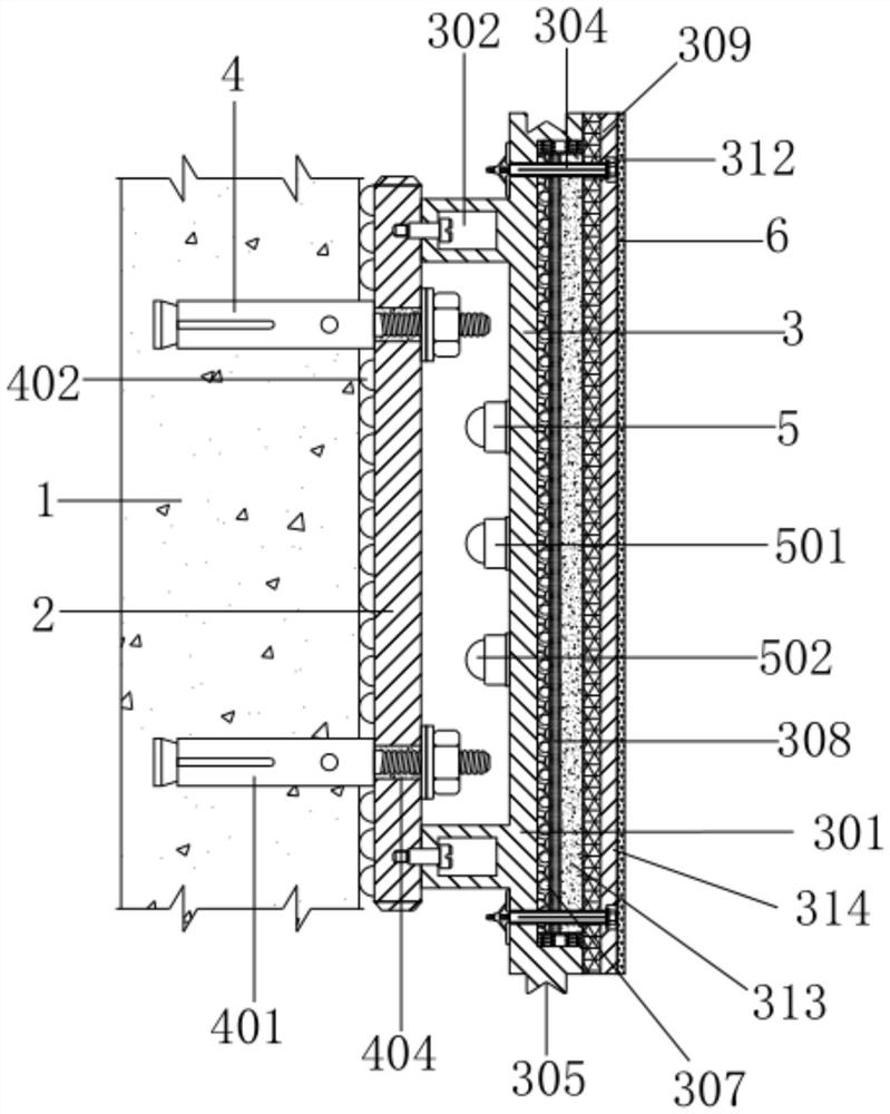 A building wall with thermal insulation and sound insulation function