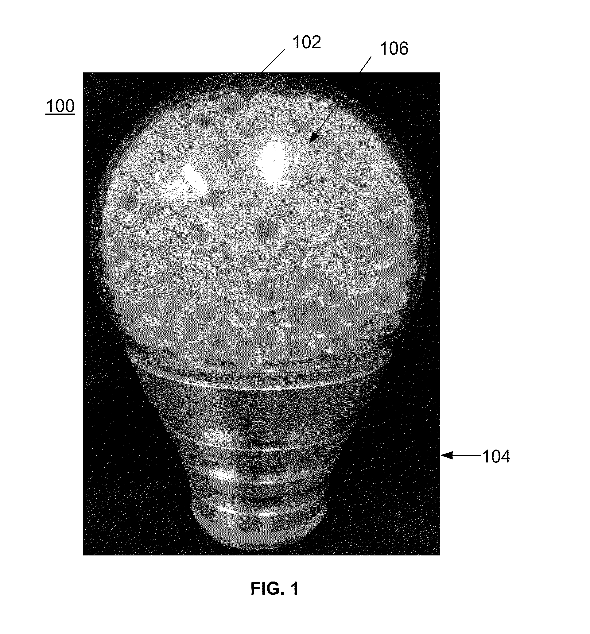 Liquid displacement beads in LED bulbs