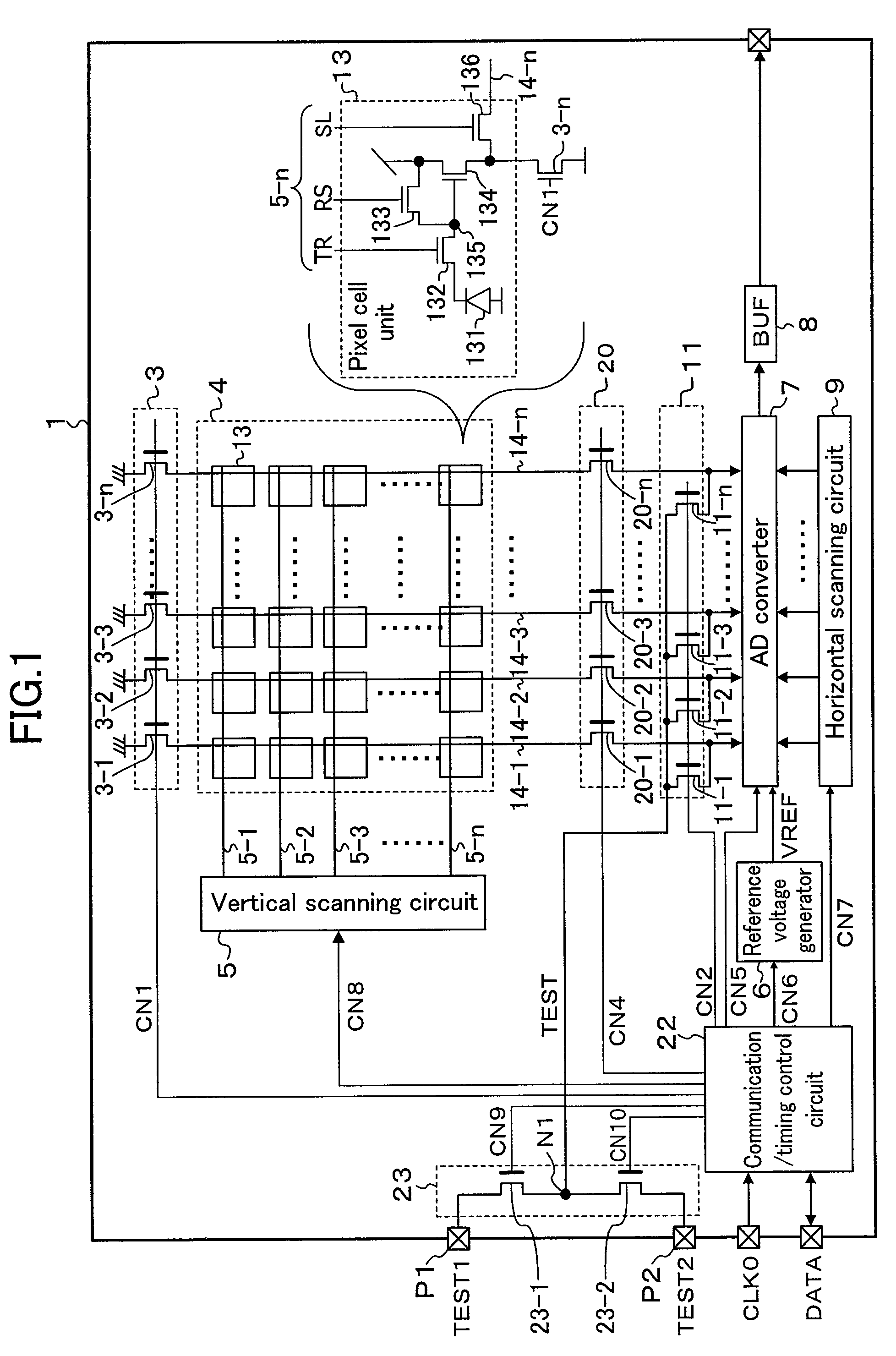 A/d converter-incorporated solid-state imaging device