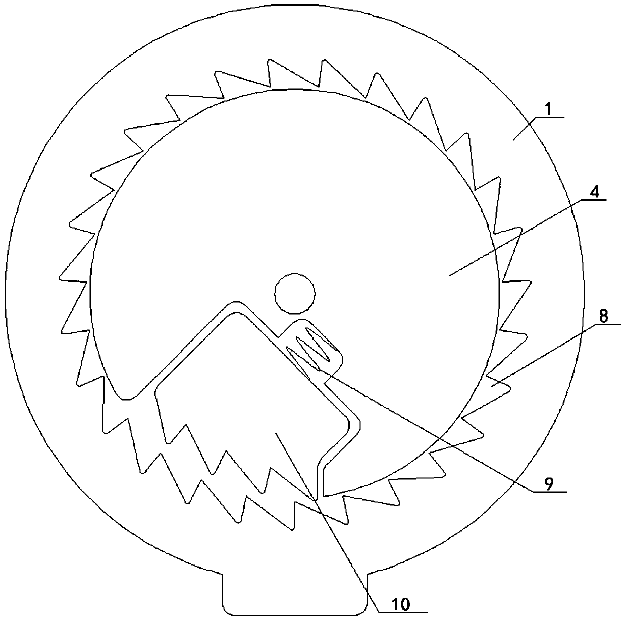 Adjustable metro handle capable of being telescopically straightened and fixed through centrifugal force