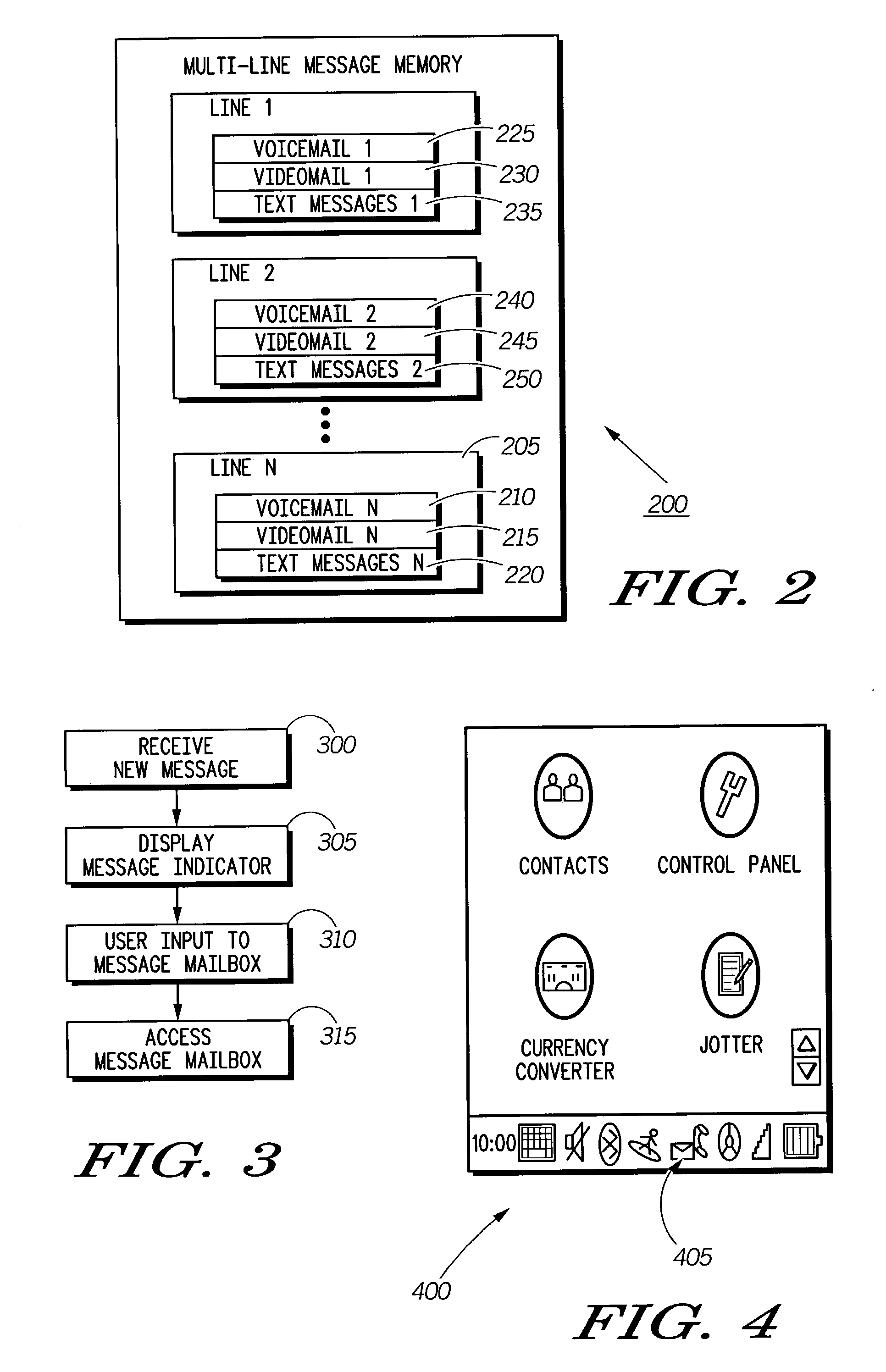 Communication device with multi-line message memory access and method therefore