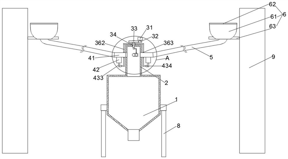 Latex collecting device for mountain rubber garden